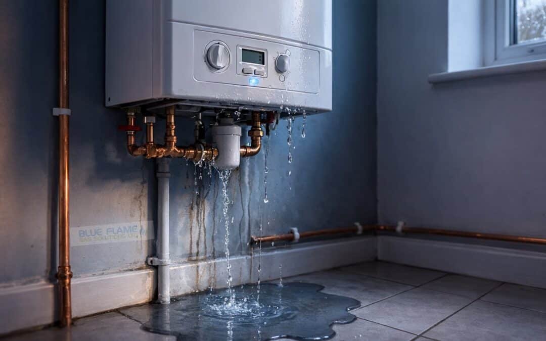 Boiler-Leaking-Water-Night-time